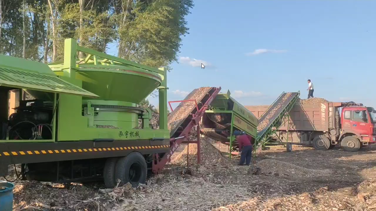 HY3600 circular tree stump machine powder material on-site